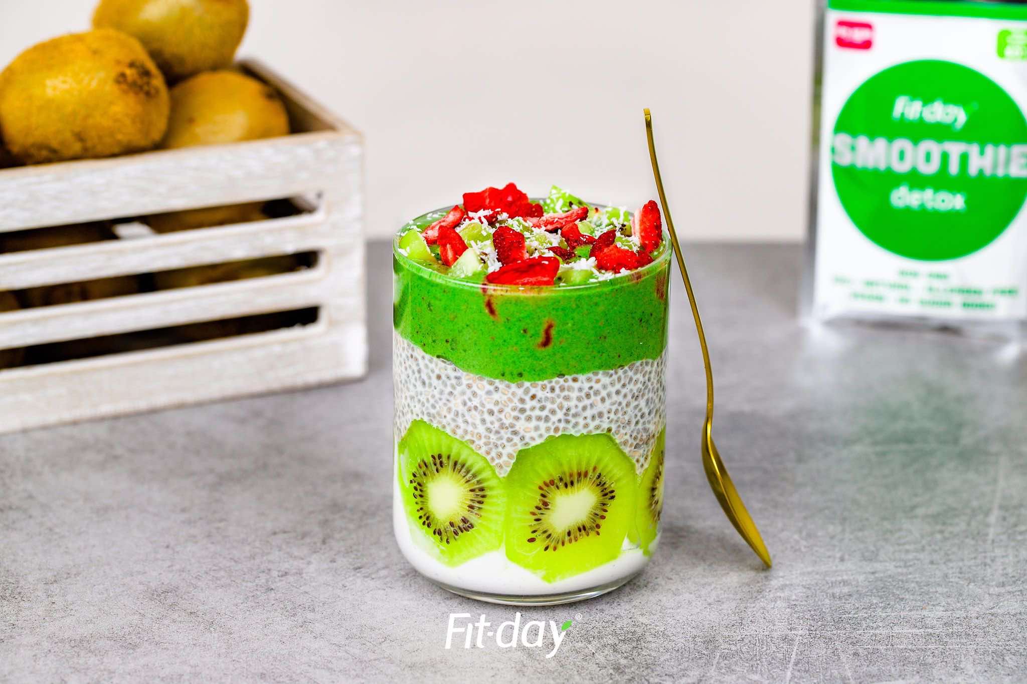 Fit-day kiwi-chia pudink